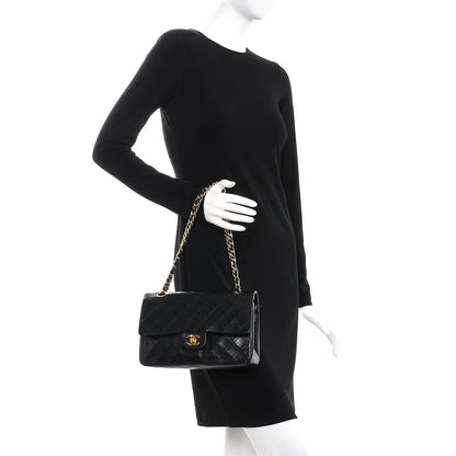 Chanel Lambskin Quilted Medium Double Flap Black 2 of 10