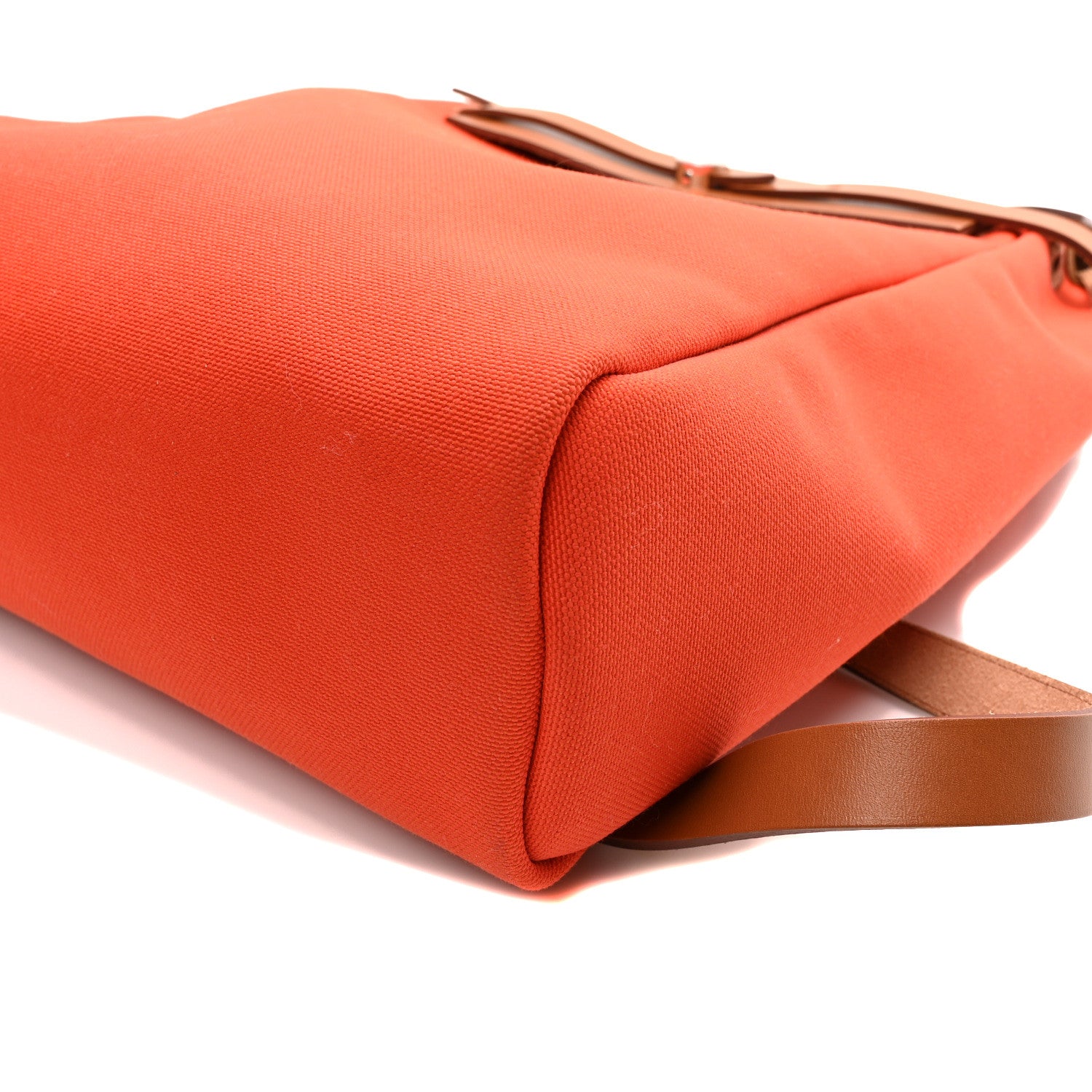 Hermes Military Toile Vache Hunter Herbag a Dos Zip Retourne Backpack Orange Mecano Fauve 10 of 10