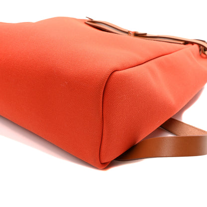 Hermes Military Toile Vache Hunter Herbag a Dos Zip Retourne Backpack Orange Mecano Fauve 10 of 10