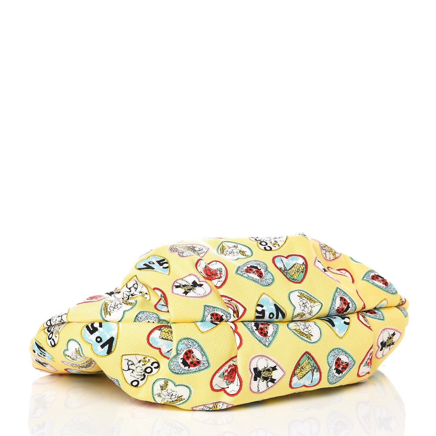 Canvas Coco Hearts Shoulder Bag Yellow