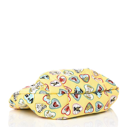 Chanel Canvas Coco Hearts Shoulder Bag Yellow 4 of 8