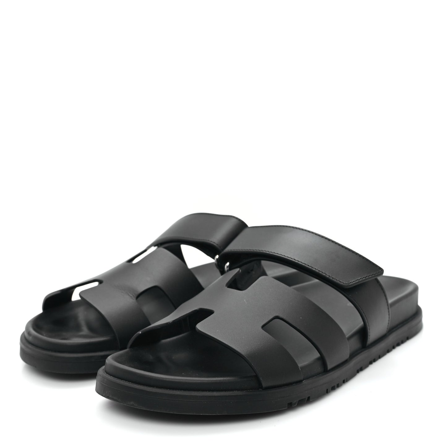 Calfskin Womens Chypre Sandals 38.5 Black
