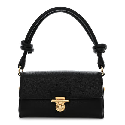Salvatore Ferragamo Calfskin Glam Shoulder Bag Black 1 of 13