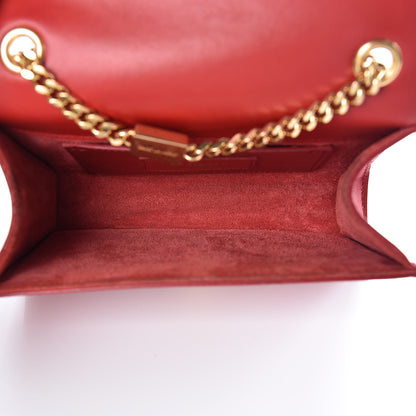 Saint Laurent Calfskin Small Classic Monogram Kate Tassel Satchel Red 5 of 12