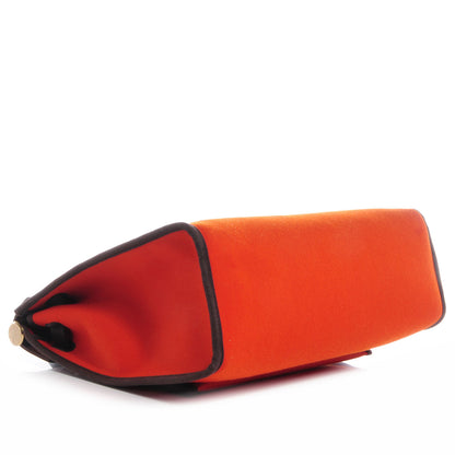 Hermes Toile Herbag PM Orange and Red 4 of 9