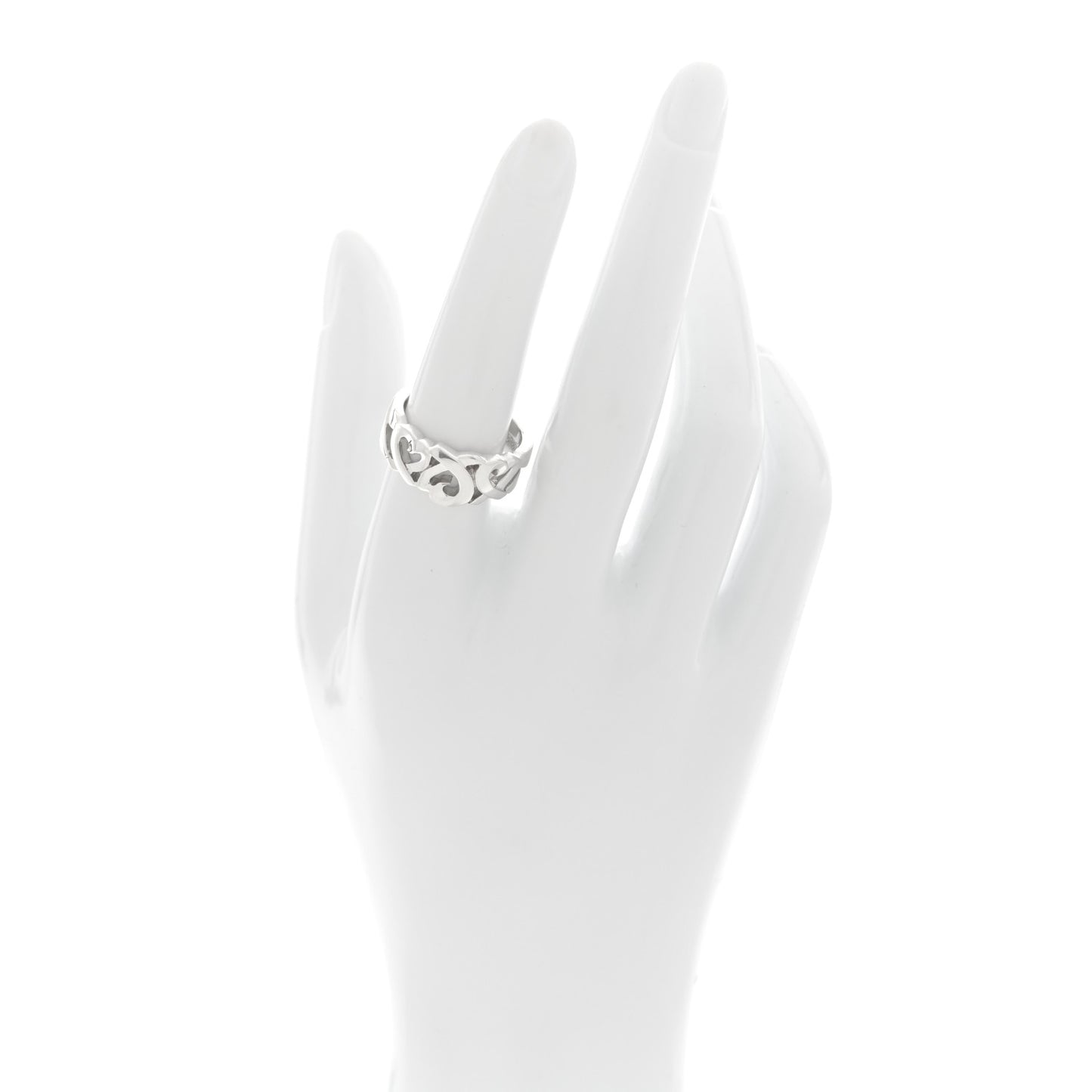 Sterling Silver Paloma Picasso Loving Heart Band Ring 56 7.5