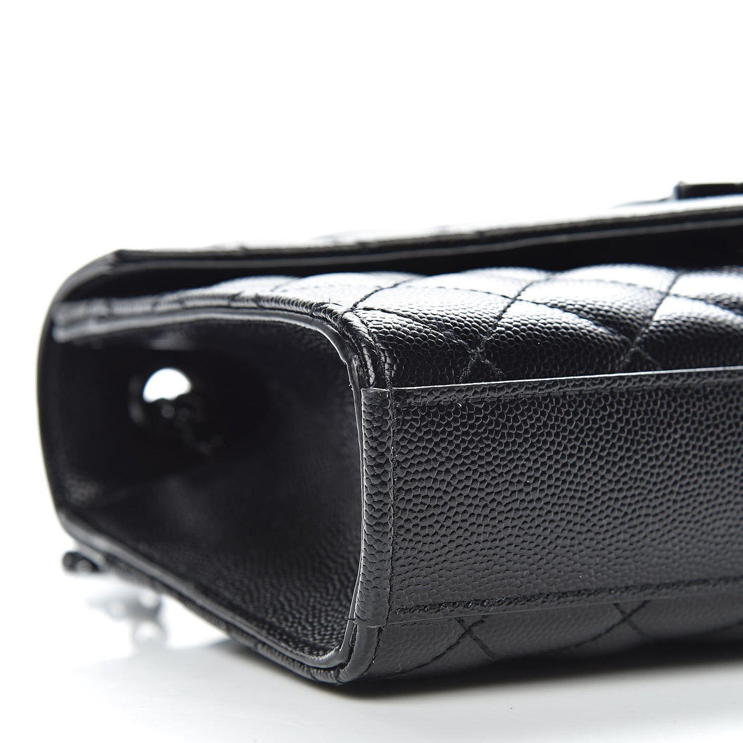 Grain De Poudre Tri-Quilt Monogram Small College Bag Black