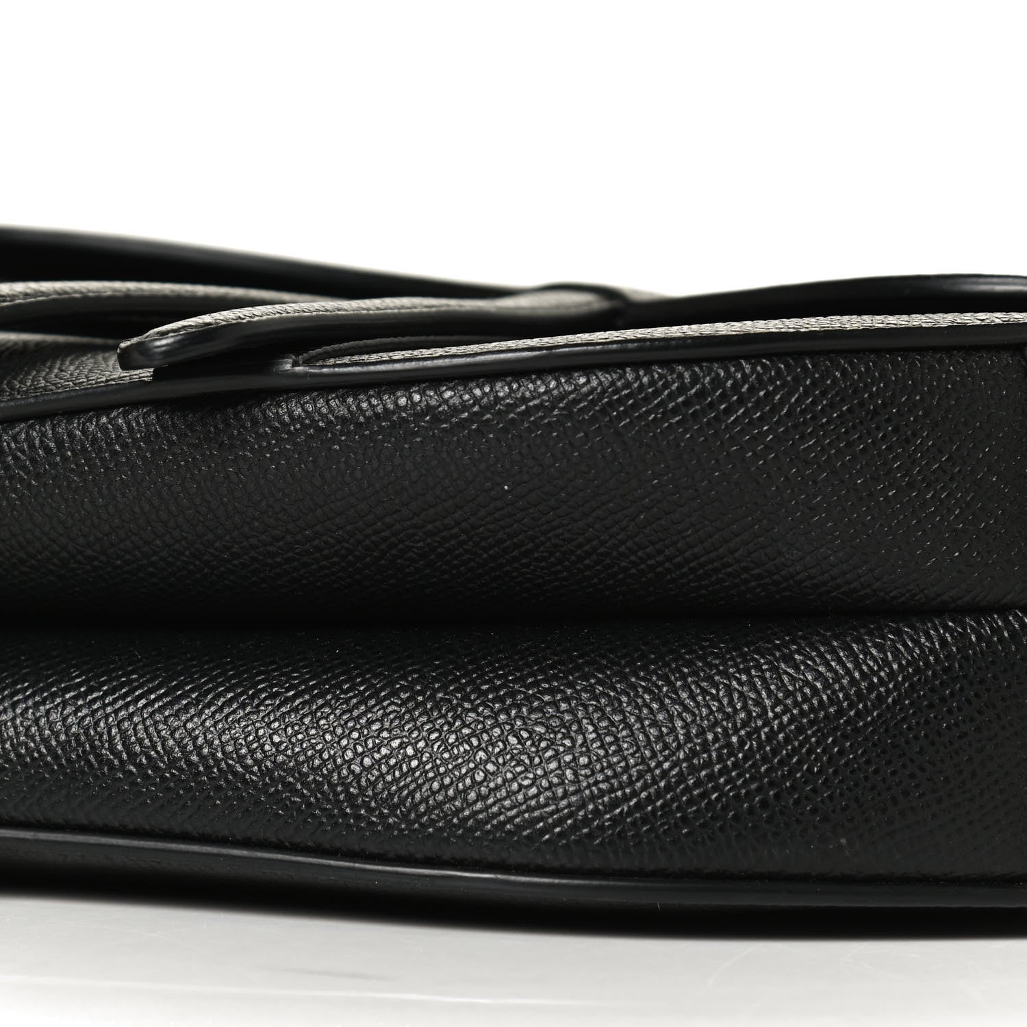 Christian Dior Grained Calfskin Saddle Bag Black 9 of 10