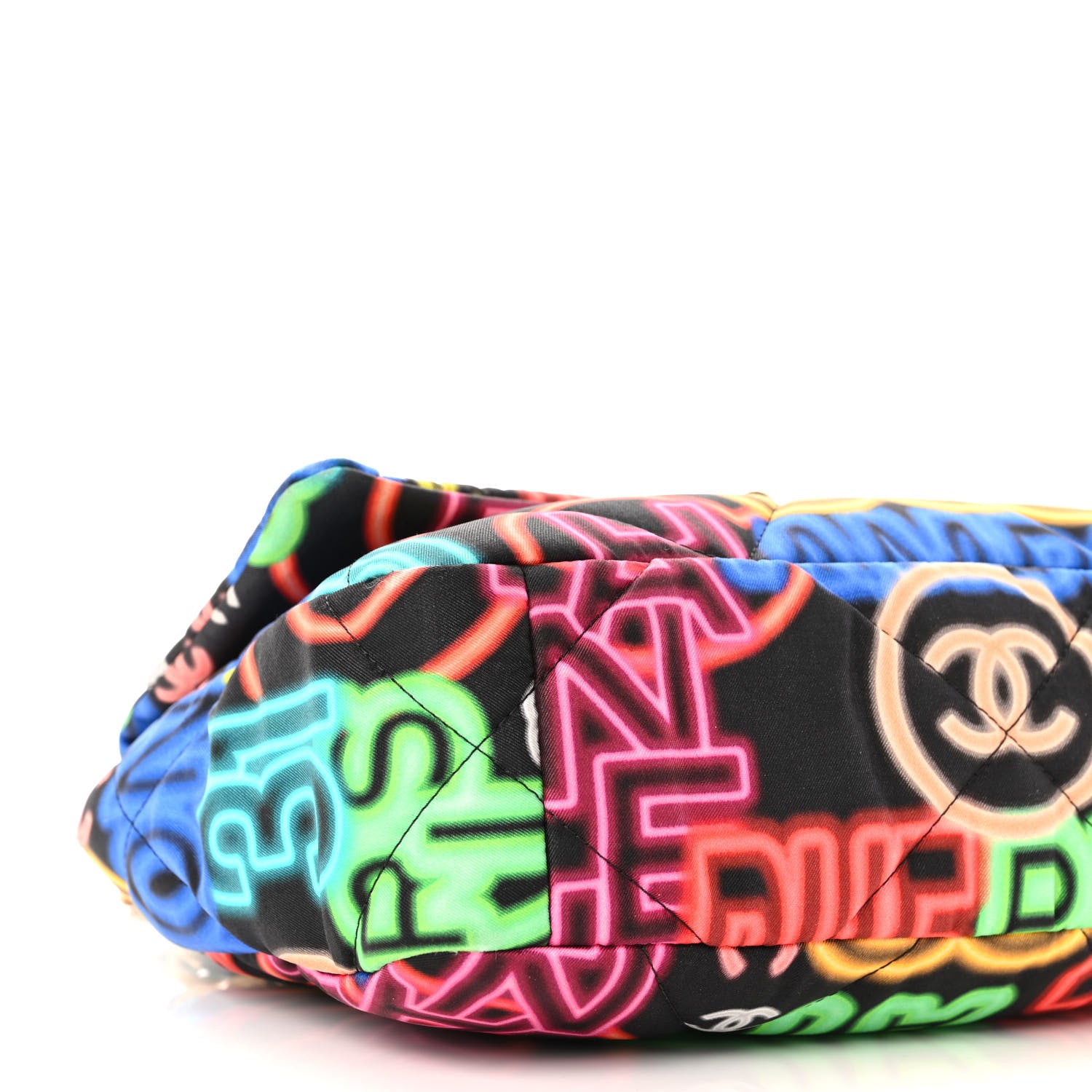 Chanel Fabric Printed Medium Chanel 19 Flap Black Multicolor 9 of 10