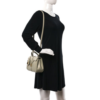 Celine Satinated Calfskin Mini 16 Top Handle Bag Almond Green 3 of 8