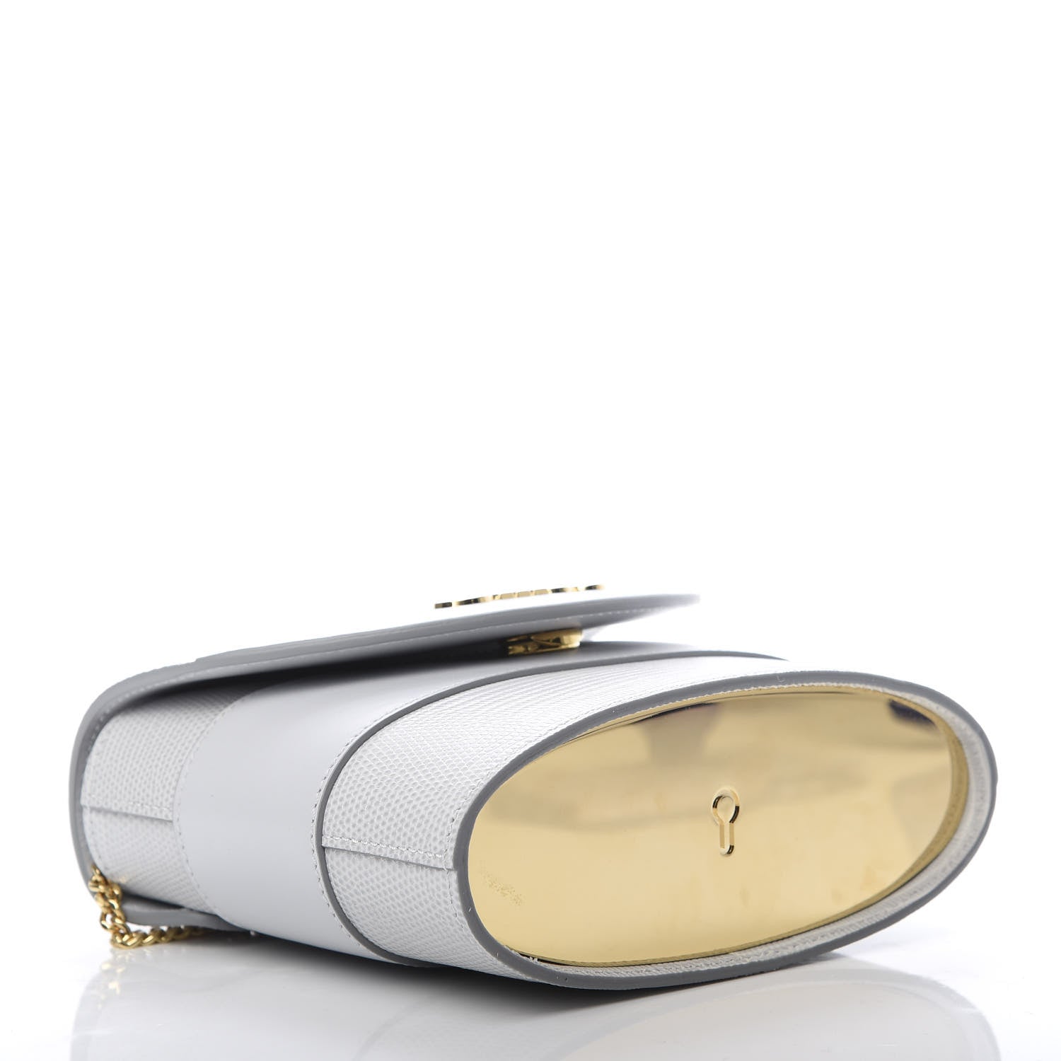 Chloe Calfskin Lizard Embossed Small Aby Lock Light Cloud 4 of 10