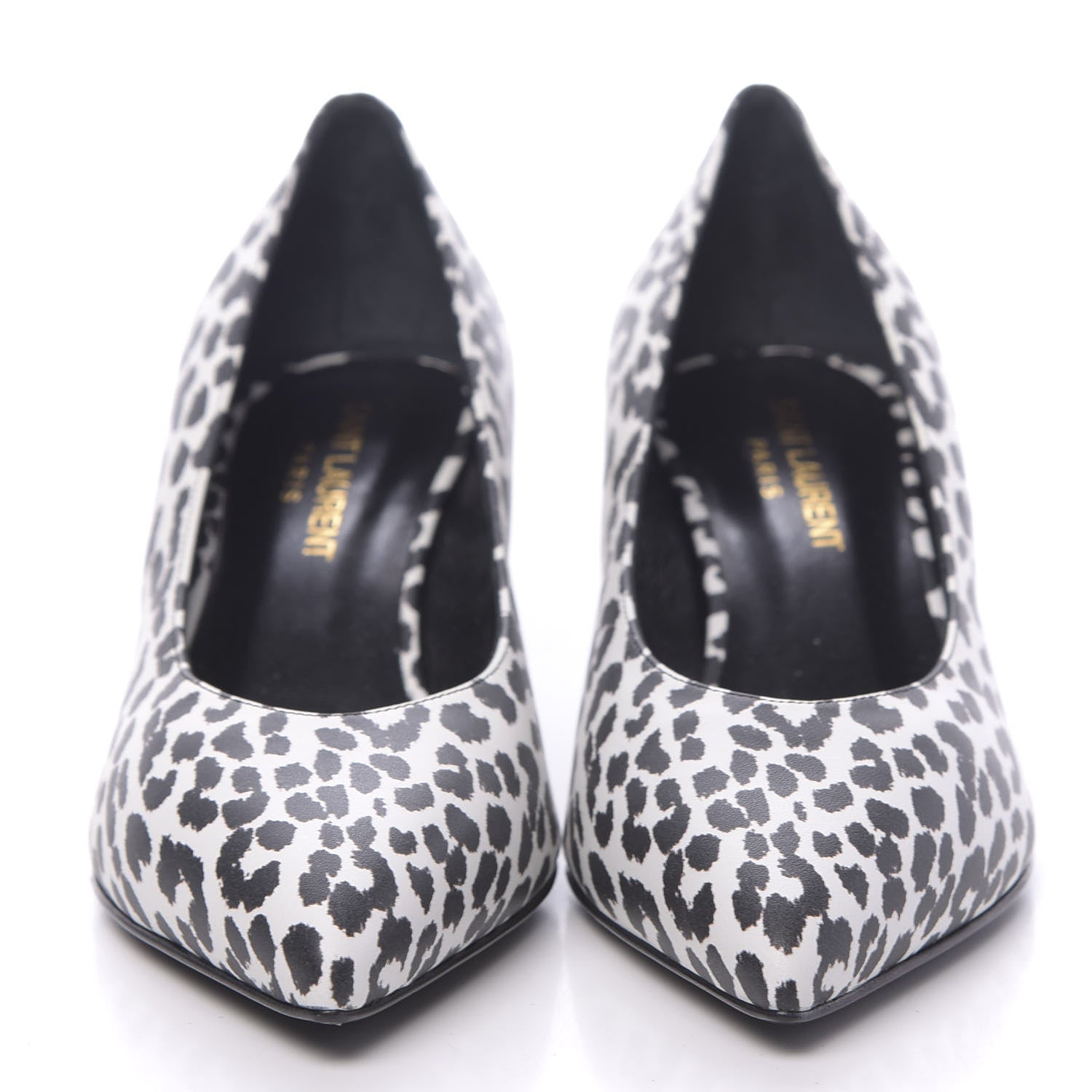Saint Laurent Soft Calfskin Baby Cat Paris 50 Pumps 35 Bianco White Black 2 of 8