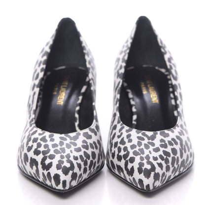 Saint Laurent Soft Calfskin Baby Cat Paris 50 Pumps 35 Bianco White Black 2 of 8