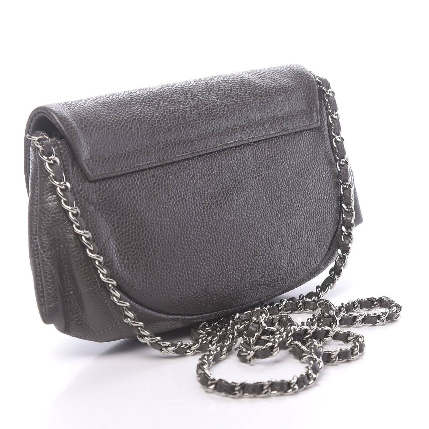 Caviar Half Moon Wallet On Chain WOC Grey