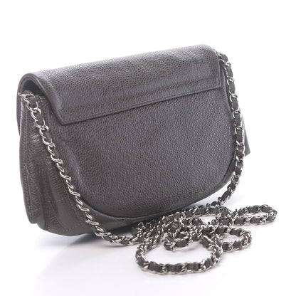 Chanel Caviar Half Moon Wallet On Chain WOC Grey 3 of 11