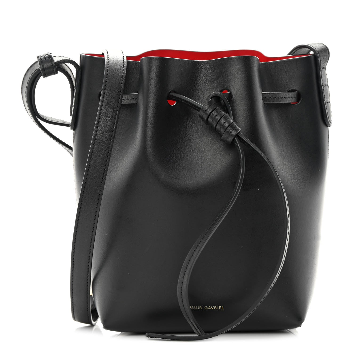 Mansur Gavriel Calfskin Mini Mini Bucket Bag Black Flamma 1 of 12