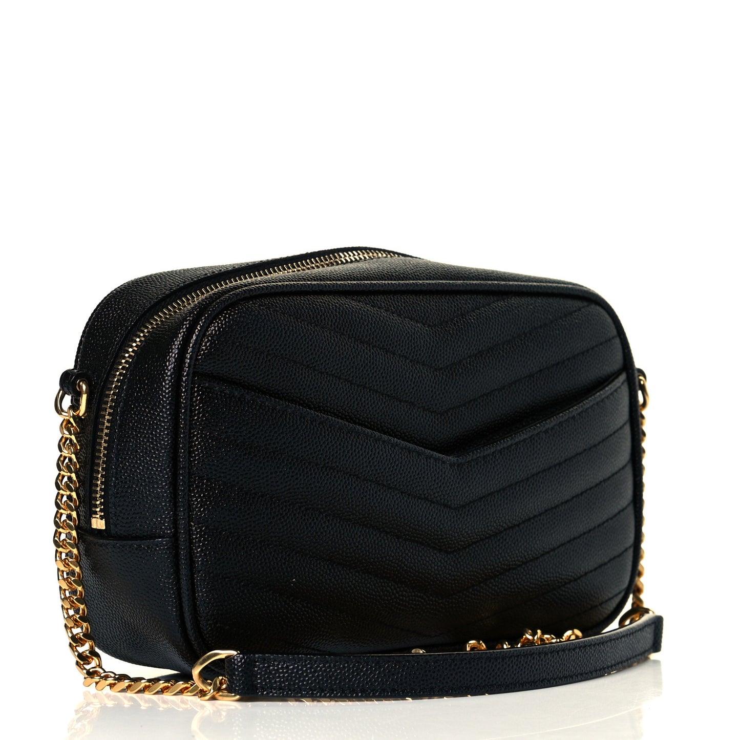 Grain De Poudre Matelasse Monogram Mini Lou Camera Bag Black