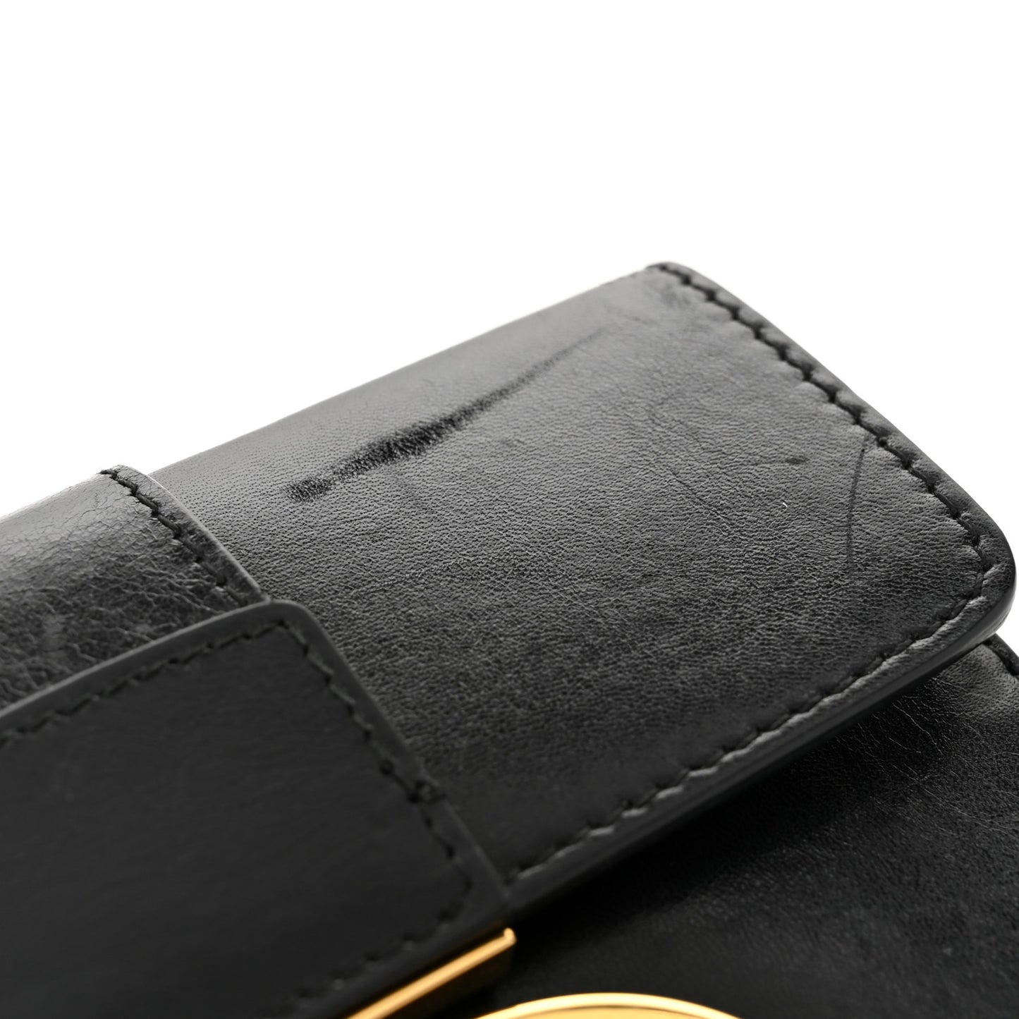 Crackled Lambskin 30 Montaigne Box Bag Black