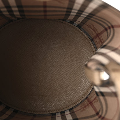 Burberry Haymarket Check Colours Small Lorne Bucket Crossbody Beige 5 of 9