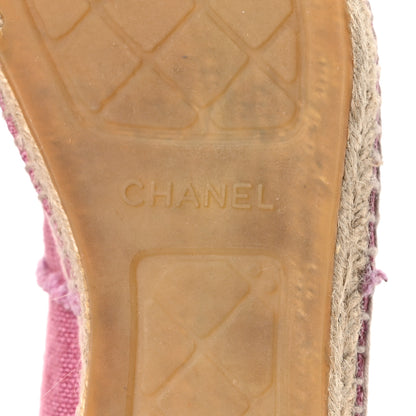 Chanel Linen CC Espadrilles 41 Pink Black 7 of 9