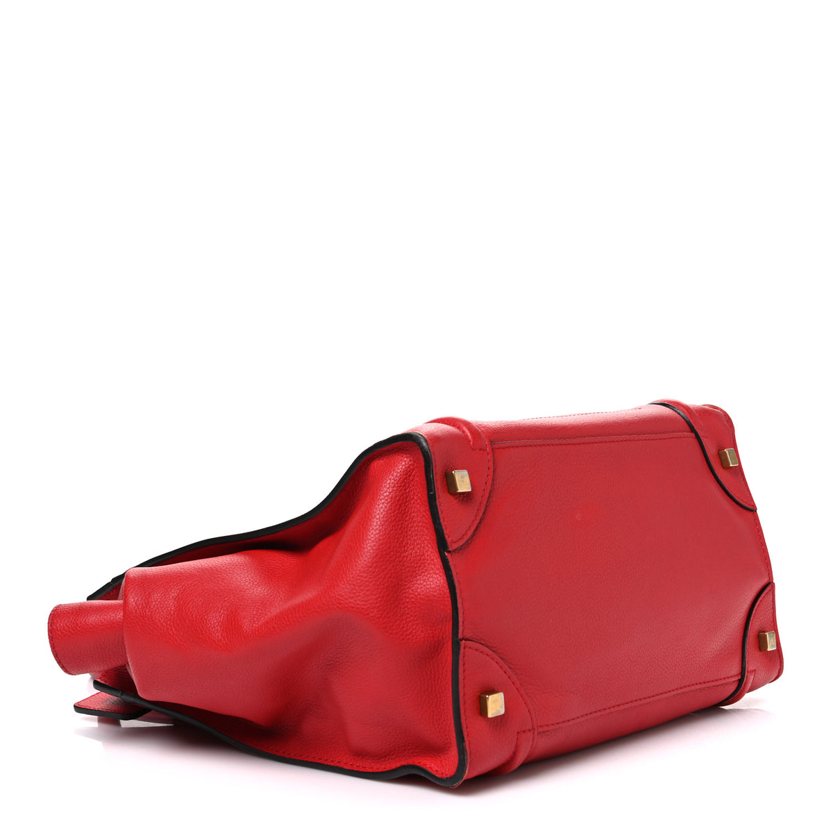 Drummed Calfskin Mini Luggage Coquelicot