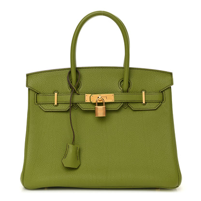 Hermes Togo Birkin 30 Vert Anis 1 of 14