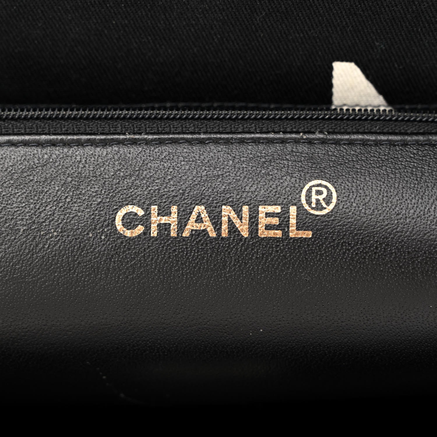 Chanel Canvas Printed Quilted Logo Tote Black White 6 of 11