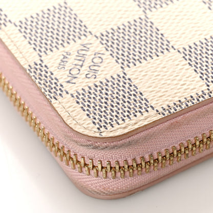 Louis Vuitton Damier Azur Zippy Wallet Rose Ballerine 9 of 11
