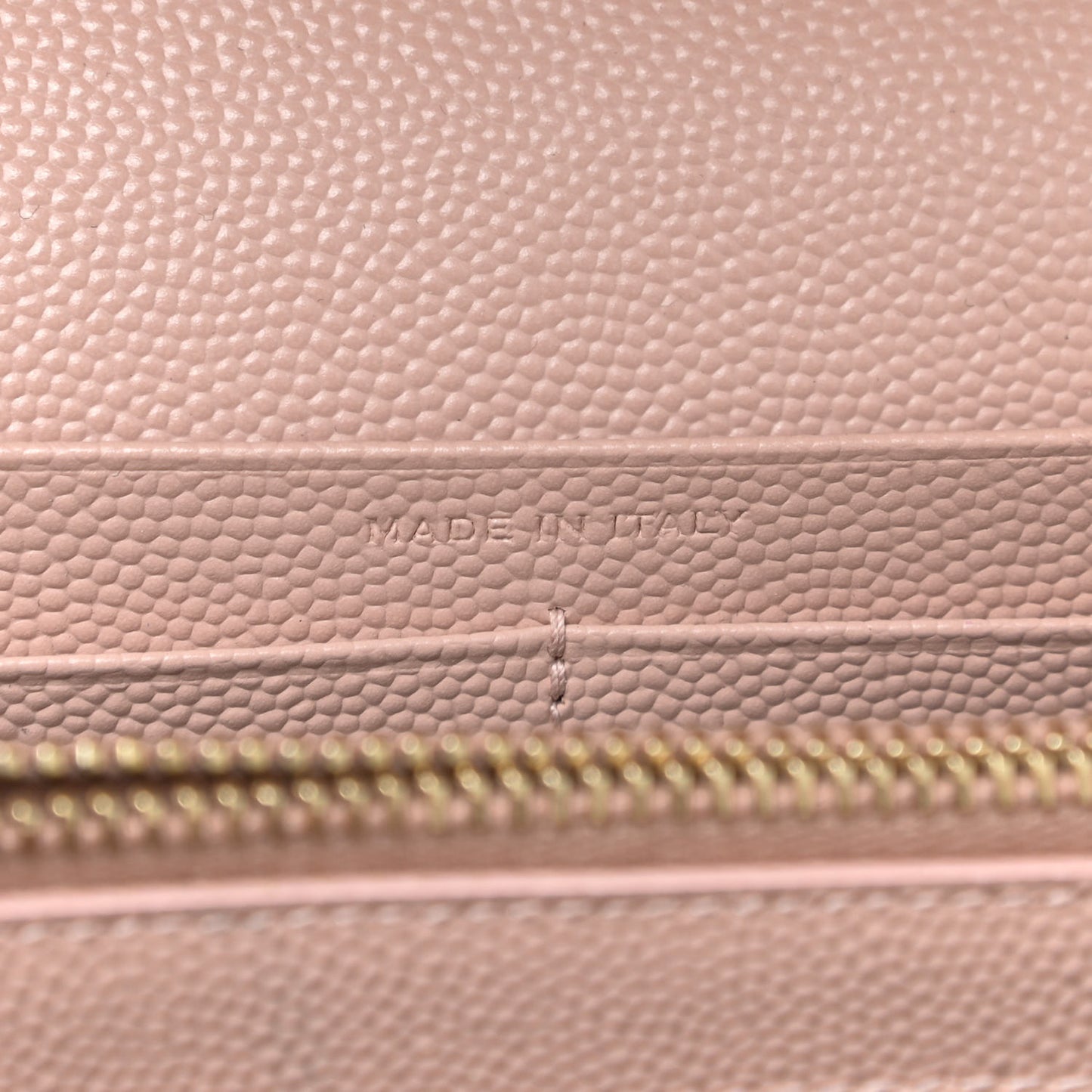Grain De Poudre Matelasse Chevron Monogram Chain Wallet Pale Blush