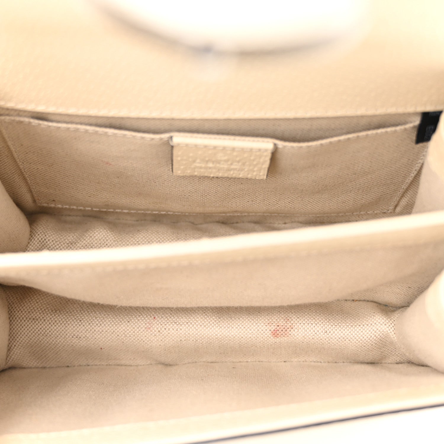 Gucci Textured Calfskin Crystal Bamboo Web Mini Dionysus Top Handle Bag Mystic White 5 of 10