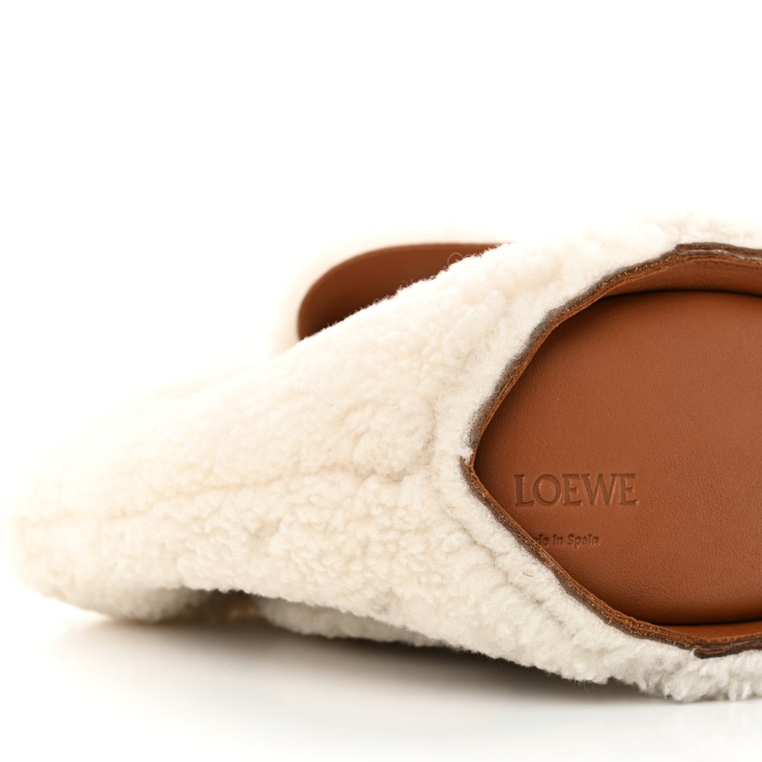 Loewe Shearling Mini Bunny Crossbody Bag Natural 8 of 9