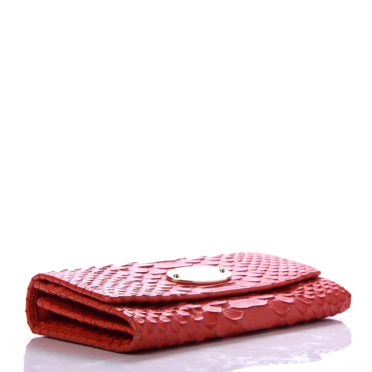 Silky Snake Print Continental Wallet Flame