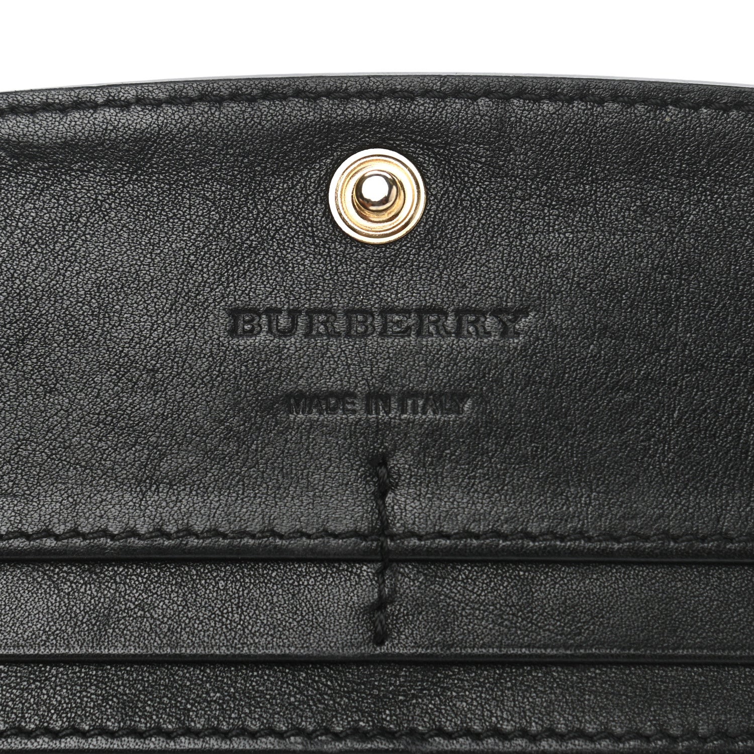 Burberry Calfskin Horseferry Check Porter Continental Wallet Black 7 of 8