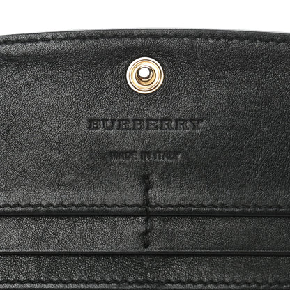 Burberry Calfskin Horseferry Check Porter Continental Wallet Black 7 of 8
