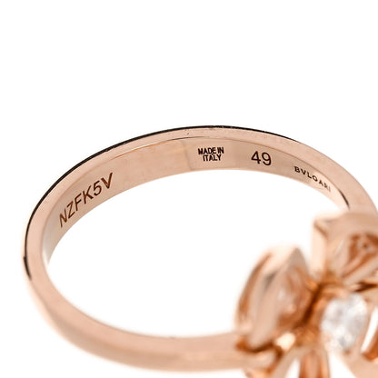 Bulgari 18K Rose Gold Diamond Fiorever Ring 49 5 6 of 6