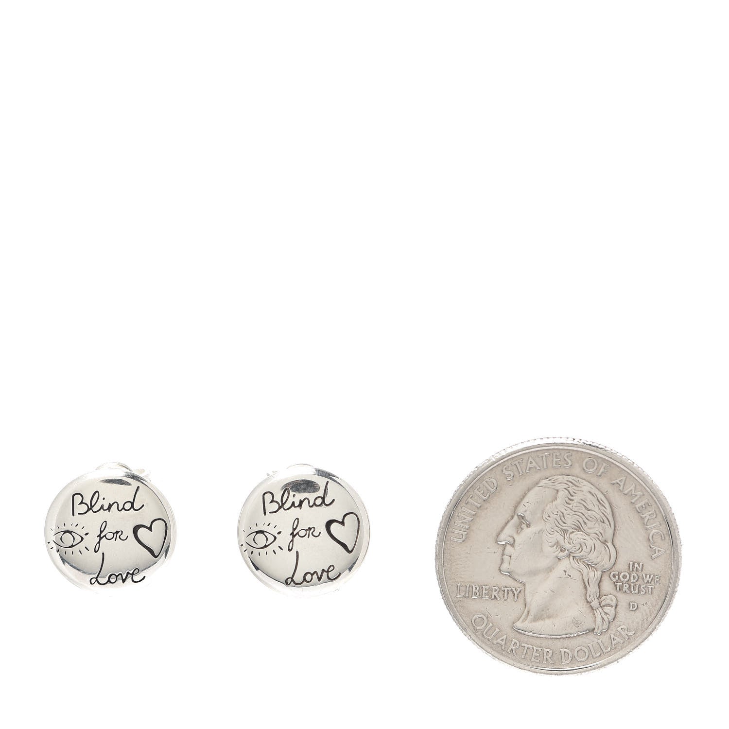 Gucci Sterling Silver Blind for Love Earrings 2 of 4