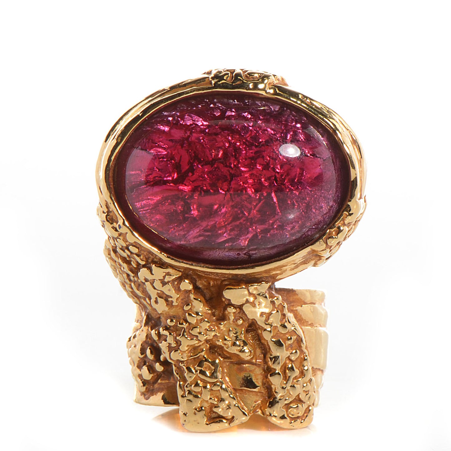 Glass Cabochon Love Arty Ovale Ring 8 Pink
