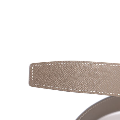 Hermes Swift Epsom 32mm Martelee H Belt 90 Black Etoupe 3 of 9