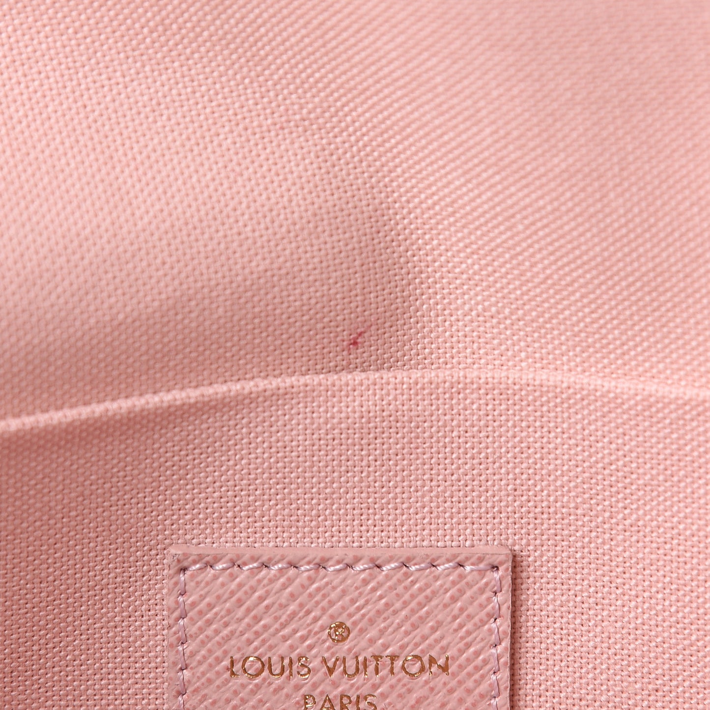 Damier Azur Pochette Felicie Chain Wallet Rose Ballerine