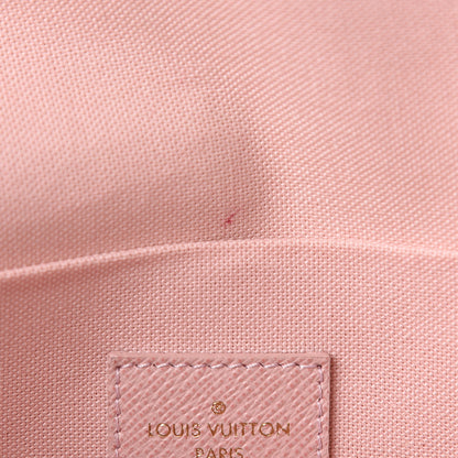 Louis Vuitton Damier Azur Pochette Felicie Chain Wallet Rose Ballerine 13 of 13