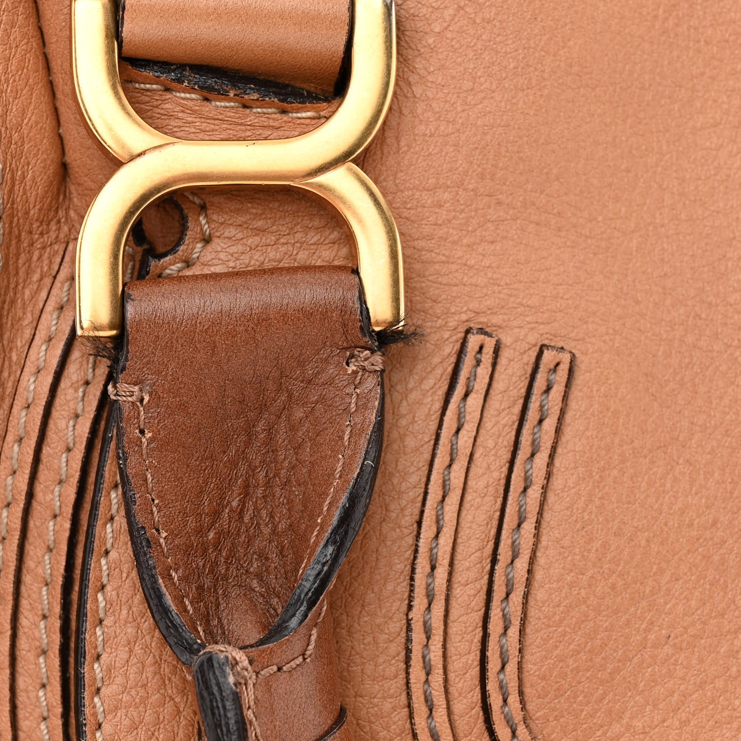 Calfskin Small Marcie Satchel Nut