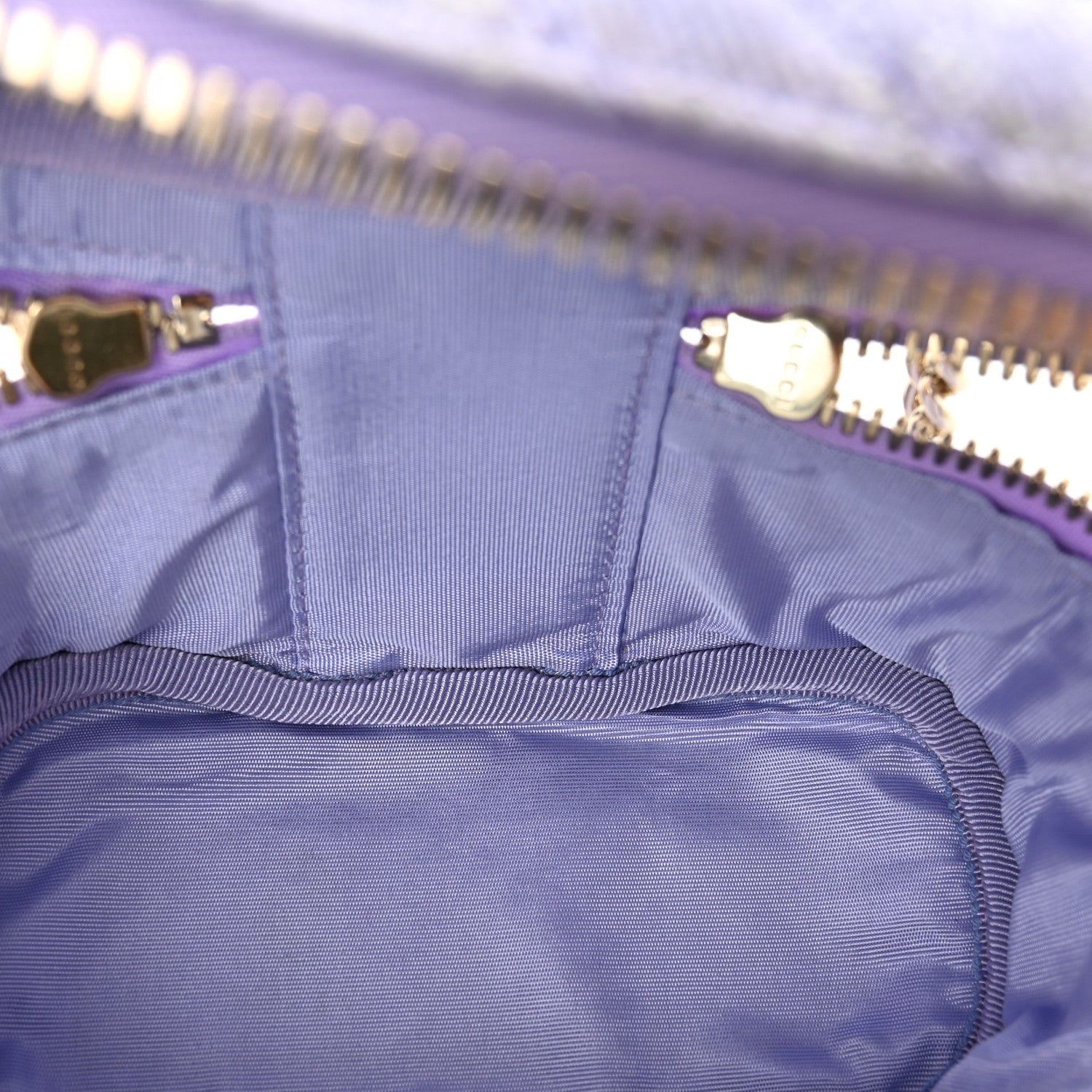 Gucci Denim GG Monogram Nano GG Marmont Vanity Bag Light Purple