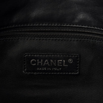 Chanel Calfskin Stitched Large Expandable Flap Bag Black 13 of 16