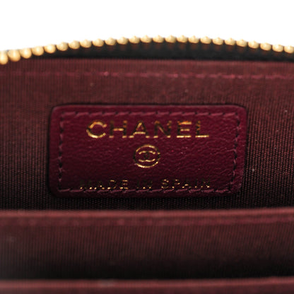 Chanel Sheepskin Quilted Mademoiselle Vintage Zip Coin Purse Black 6 of 7