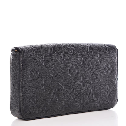 Louis Vuitton Empreinte Pochette Felicie Chain Wallet Black 3 of 7