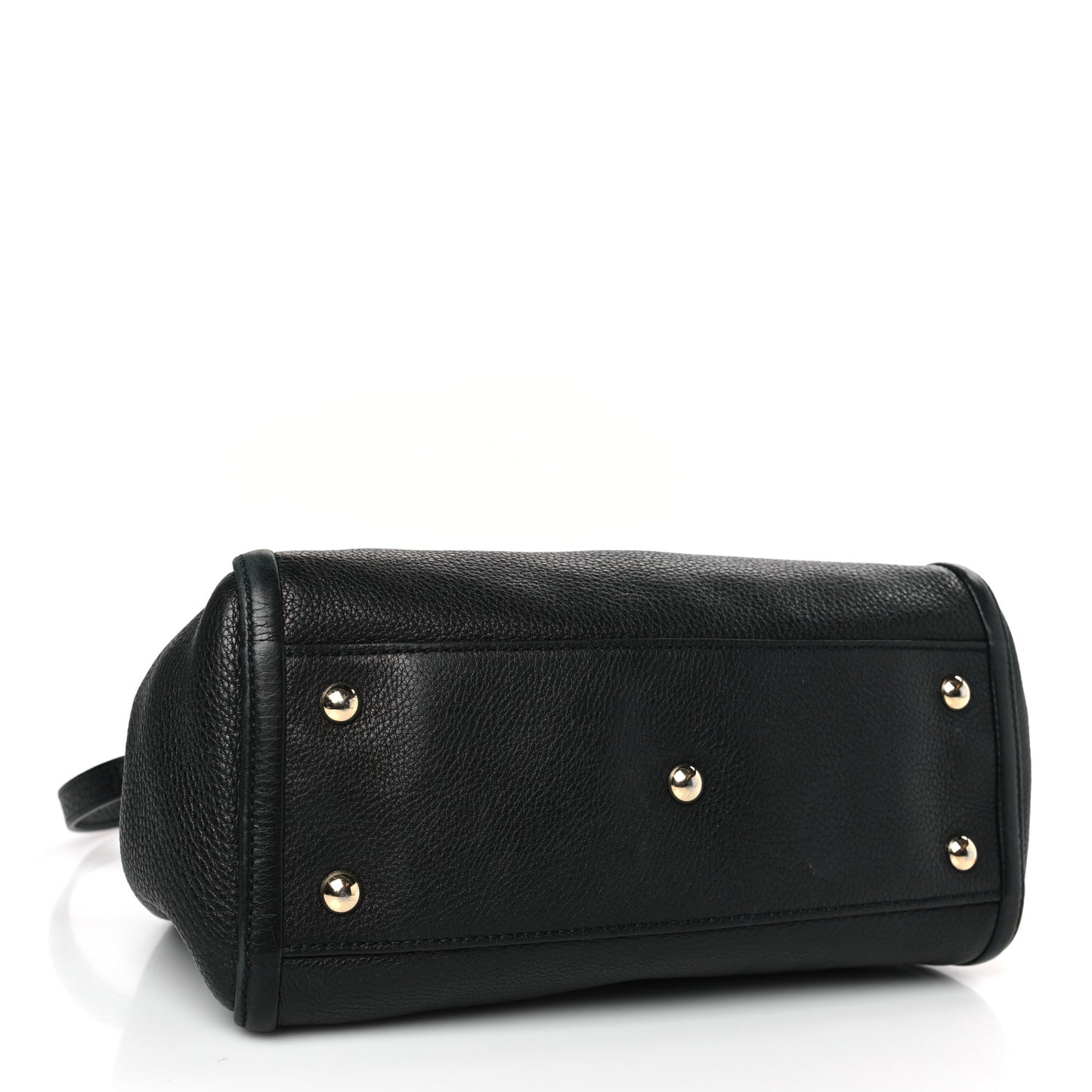 Pebbled Calfskin Small Soho Shoulder Bag Black
