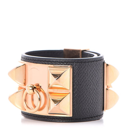 Hermes Epsom Collier de Chien CDC Bracelet S Black 1 of 7