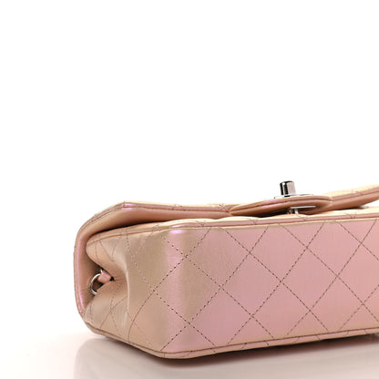 Chanel Iridescent Calfskin Quilted Mini Rectangular Flap Pink 8 of 9