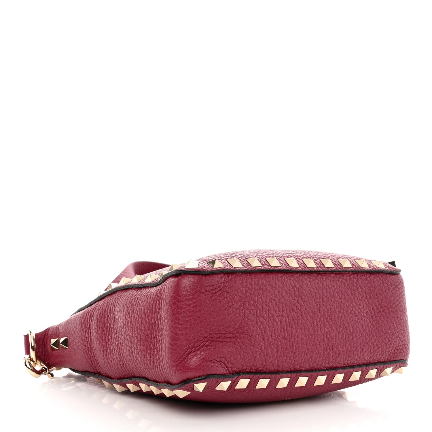 Valentino Garavani Pebbled Calfskin Mini Rockstud Flip-Lock Messenger Bag Raspberry 4 of 8