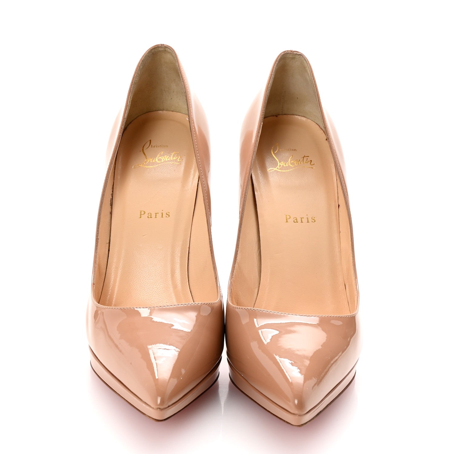 Christian Louboutin Patent Pigalle Plato 120 Pumps 40.5 Nude 3 of 9